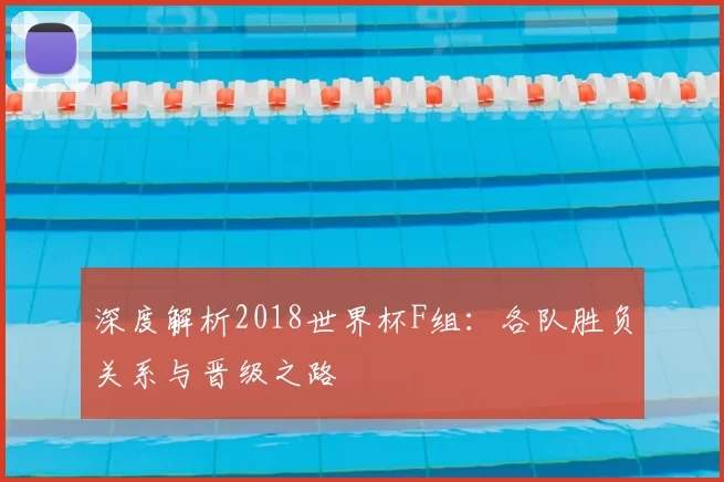 深度解析2018世界杯F组:各队胜负关系与晋级之路