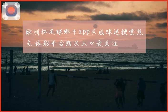 欧洲杯足球哪个app买成球迷搜索焦点 体彩平台购买入口受关注