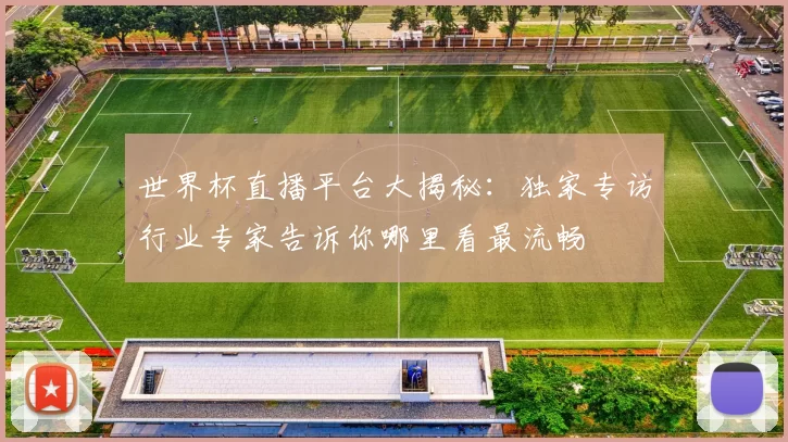 世界杯直播平台大揭秘:独家专访行业专家告诉你哪里看最流畅